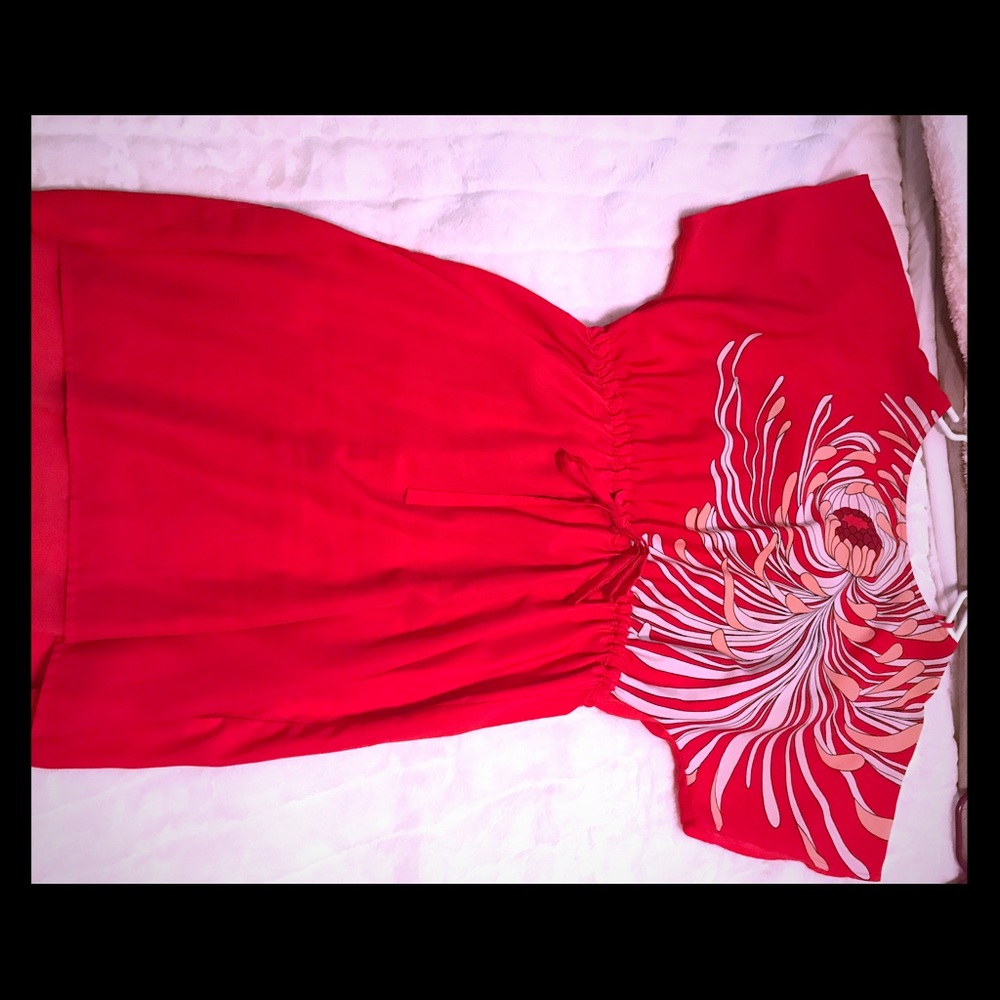 Red Dress w/ flower detail
